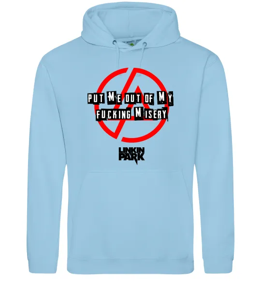 Чоловіча толстовка (худі) Misery Linkin Park Блакитний фото
