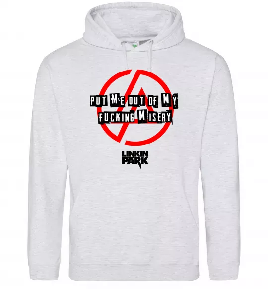 Жіноча толстовка (худі) Misery Linkin Park Сірий меланж фото