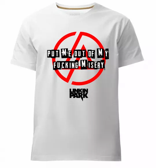 Мужская премиум футболка Misery Linkin Park Белый фото