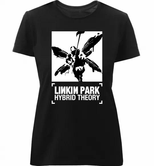 Женская премиум футболка Hybrid Theory Linkin Park Черный фото