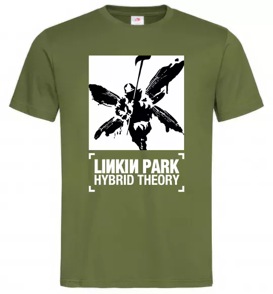 Мужская футболка Hybrid Theory Linkin Park Оливковый фото