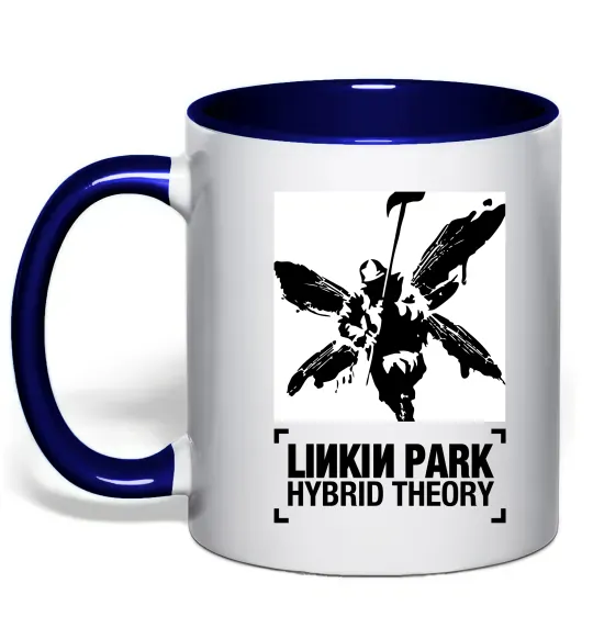 Чашка с цветной ручкой Hybrid Theory Linkin Park Глубокий темно-синий фото