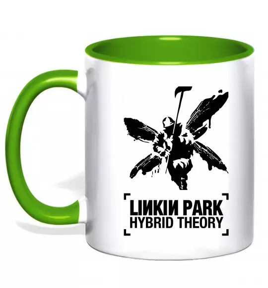 Чашка с цветной ручкой Hybrid Theory Linkin Park Зеленый фото