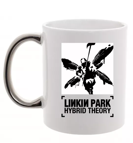 Чашка с цветной ручкой Hybrid Theory Linkin Park Серебро фото