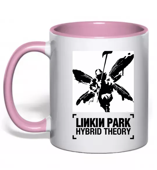 Чашка с цветной ручкой Hybrid Theory Linkin Park Нежно розовый фото