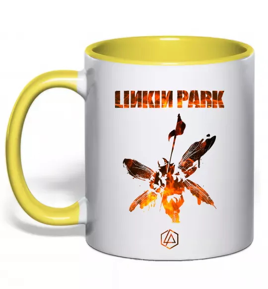 Чашка с цветной ручкой Hybrid Theory Солнечно желтый фото