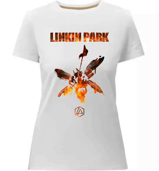 Жіноча преміум футболка Hybrid Theory Білий фото