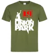 Мужская футболка LP Linkin Park Оливковый фото