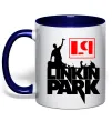 Чашка з кольоровою ручкою LP Linkin Park Глибокий темно-синій фото