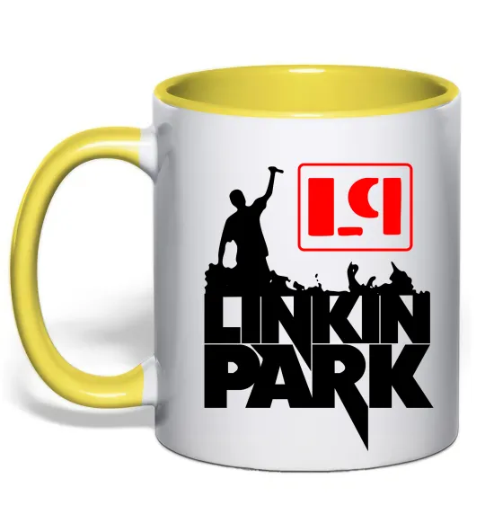 Чашка с цветной ручкой LP Linkin Park Лимонный фото