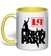 Чашка с цветной ручкой LP Linkin Park Лимонный фото