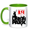 Чашка з кольоровою ручкою LP Linkin Park Зелений фото