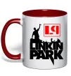 Чашка з кольоровою ручкою LP Linkin Park Червоний фото