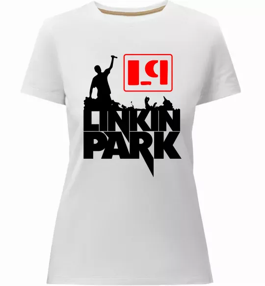 Женская премиум футболка LP Linkin Park Белый фото