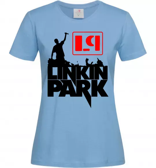 Жіноча футболка LP Linkin Park Блакитний фото