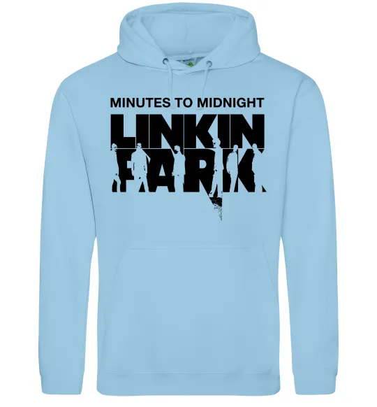 Мужская толстовка (худи) Minutes to Midnight Голубой фото