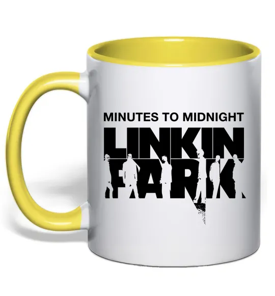 Чашка с цветной ручкой Minutes to Midnight Лимонный фото