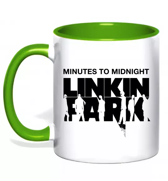 Чашка с цветной ручкой Minutes to Midnight Зеленый фото