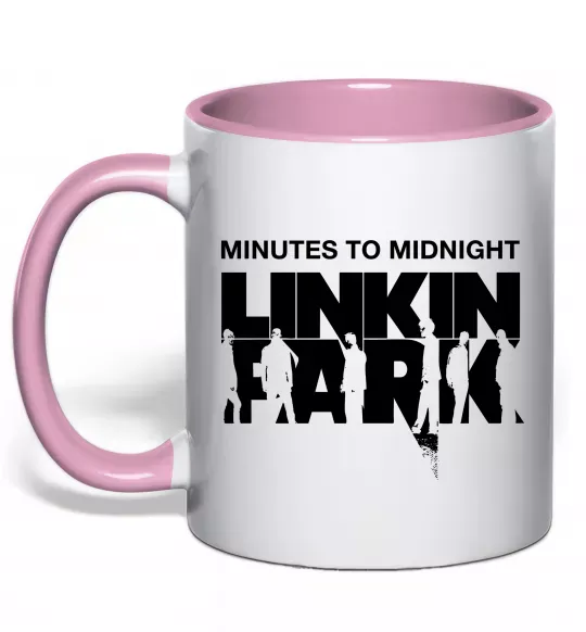 Чашка с цветной ручкой Minutes to Midnight Нежно розовый фото