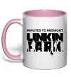 Чашка с цветной ручкой Minutes to Midnight Нежно розовый фото