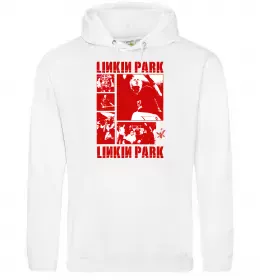 Чоловіча толстовка (худі) Linkin Park Poster Білий фото
