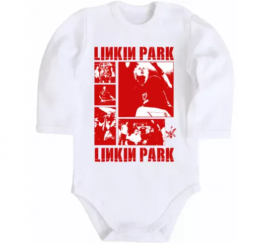 Дитячий бодік Linkin Park Poster Білий фото