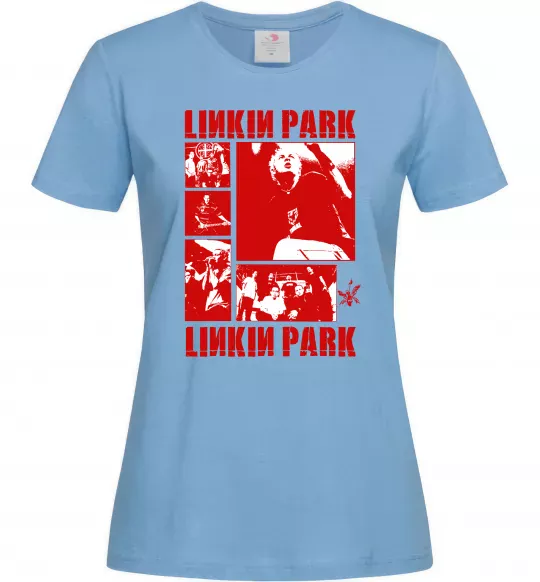 Женская футболка Linkin Park Poster Голубой фото