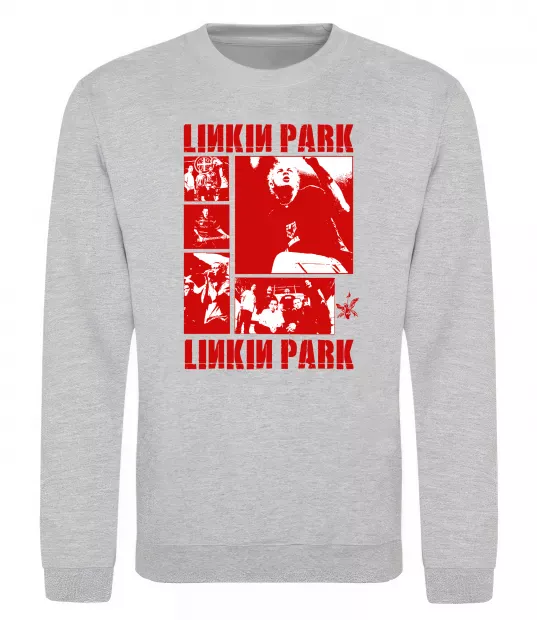 Світшот Linkin Park Poster Сірий меланж фото