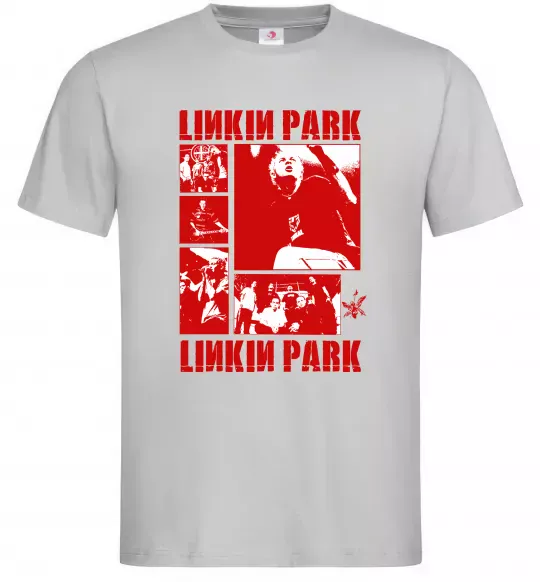 Чоловіча футболка Linkin Park Poster Сірий фото