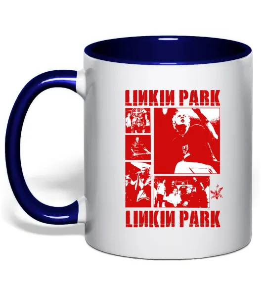 Чашка с цветной ручкой Linkin Park Poster Глубокий темно-синий фото