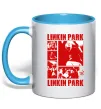 Чашка с цветной ручкой Linkin Park Poster Голубой фото