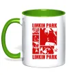Чашка с цветной ручкой Linkin Park Poster Зеленый фото