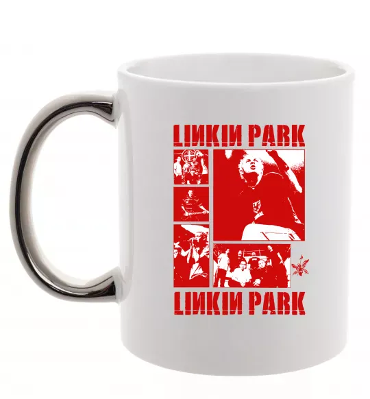 Чашка с цветной ручкой Linkin Park Poster Серебро фото