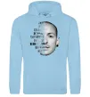 Мужская толстовка (худи) Chester Bennington Голубой фото