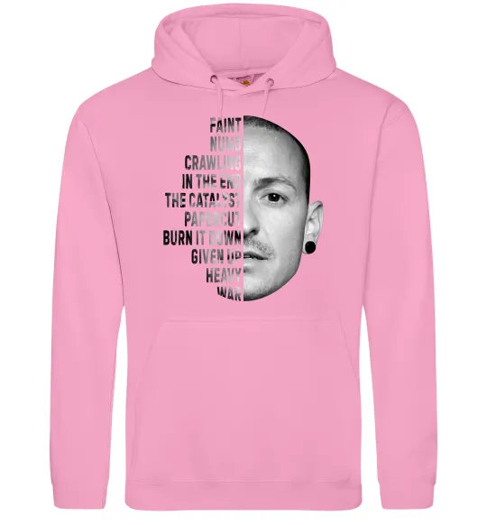 Женская толстовка (худи) Chester Bennington Розовый фото