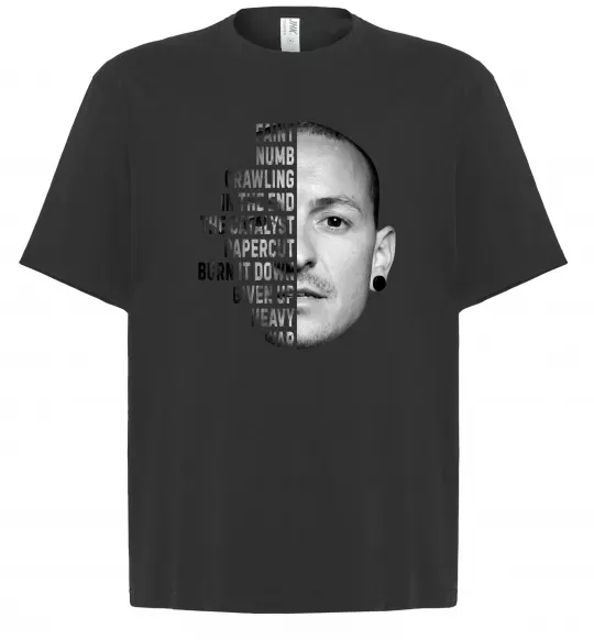 Футболка Оверсайз Chester Bennington Чорний фото
