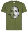 Мужская футболка Chester Bennington Оливковый фото