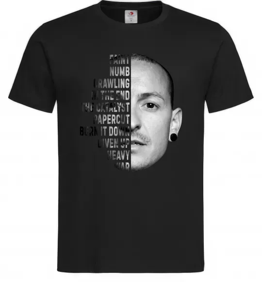 Мужская футболка Chester Bennington Черный фото
