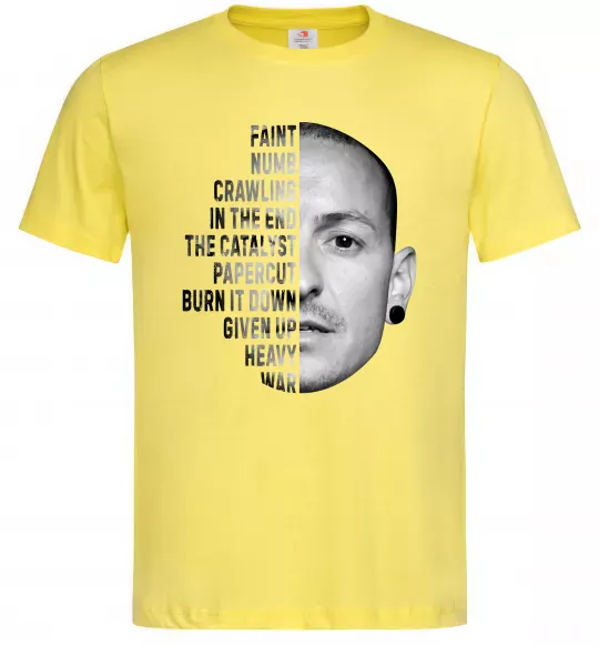 Мужская футболка Chester Bennington Лимонный фото