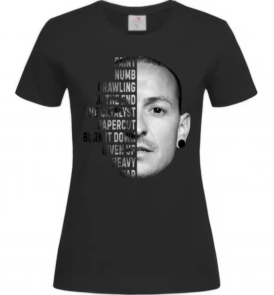 Жіноча футболка Chester Bennington Чорний фото
