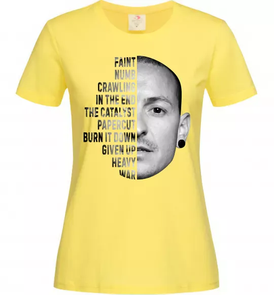 Жіноча футболка Chester Bennington Лимонний фото