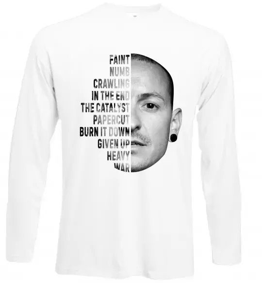 Лонгслів Chester Bennington Білий фото