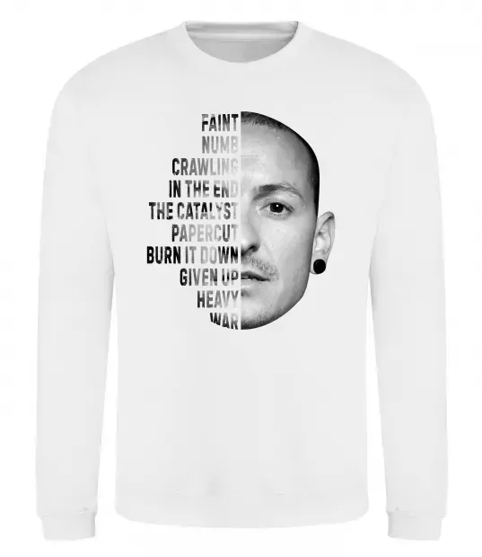 Світшот Chester Bennington Білий фото