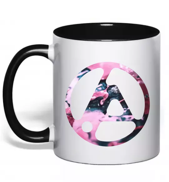 Чашка з кольоровою ручкою Living things Чорний фото