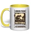 Чашка з кольоровою ручкою Linkin Park Meteora Сонячно жовтий фото