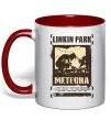 Чашка з кольоровою ручкою Linkin Park Meteora Червоний фото
