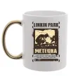 Чашка з кольоровою ручкою Linkin Park Meteora Золото фото