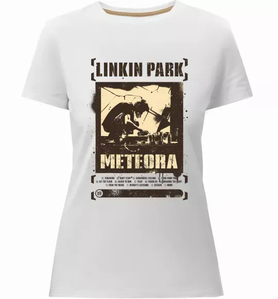 Жіноча преміум футболка Linkin Park Meteora Білий фото
