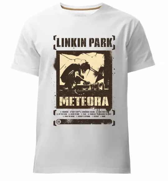 Мужская премиум футболка Linkin Park Meteora Белый фото