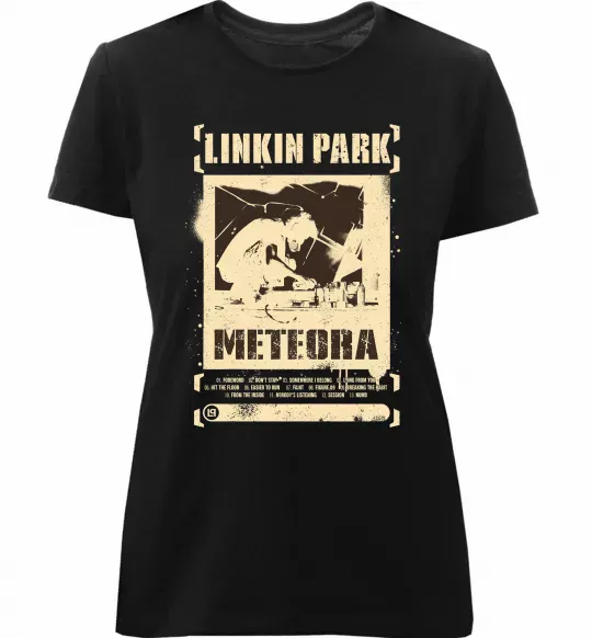 Жіноча преміум футболка Linkin Park Meteora Чорний фото